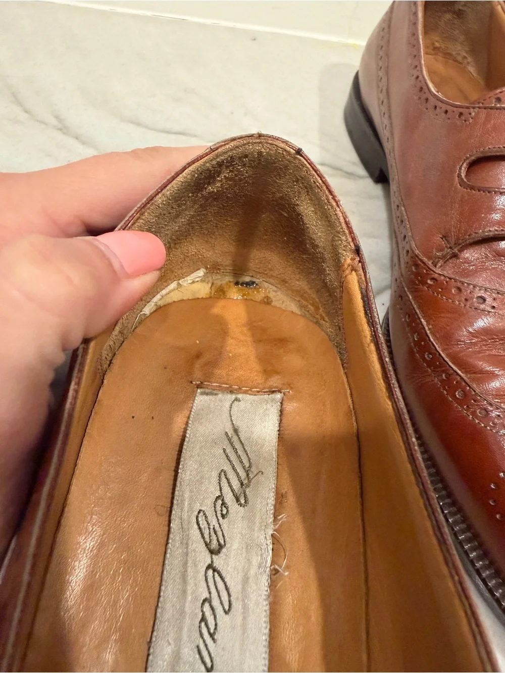 Mezlan Men's Brown Double Monk Wingtip Leather Shoes Geneva Made in Spain size 9